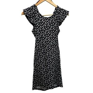 Monteau Los Angeles Black Floral Cut Out Back Size Medium NWT Brand New